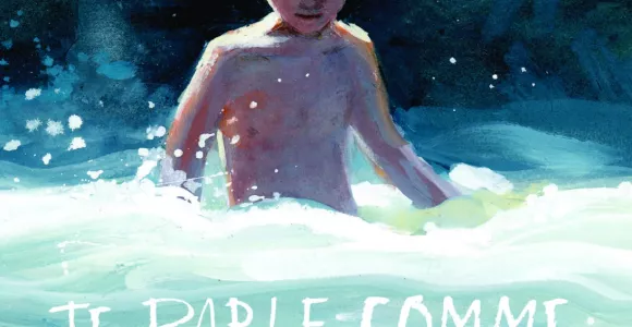 illustration enfant dans une riviere