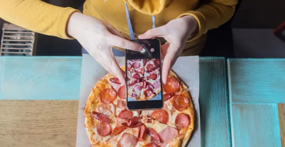 pizza prise en photo 