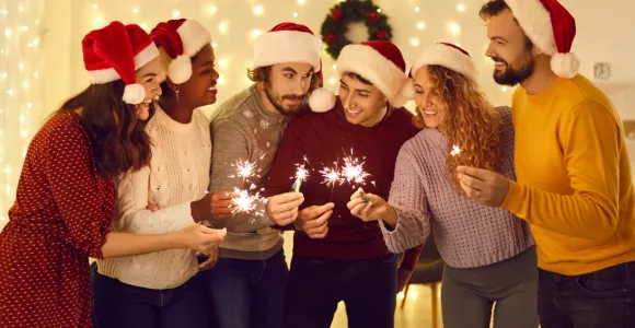 Fête de Noël entre amis