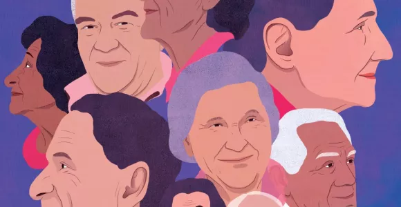 Illustration visages de séniors