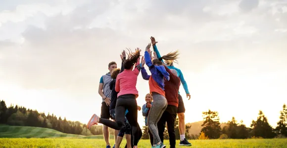 Groupe de joggeurs 