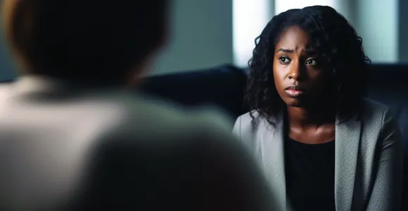 Une femme en consultation psy