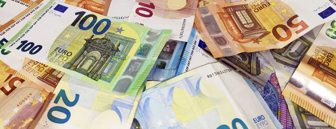 Amas de billets Euro