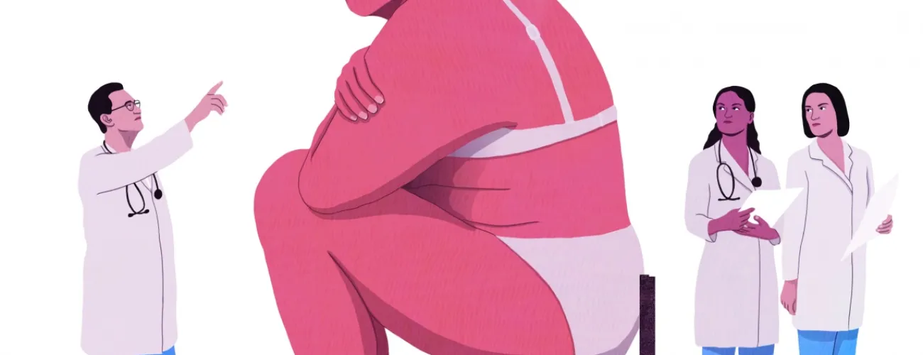 Illustration sur la grossophobie et les discriminations médicales