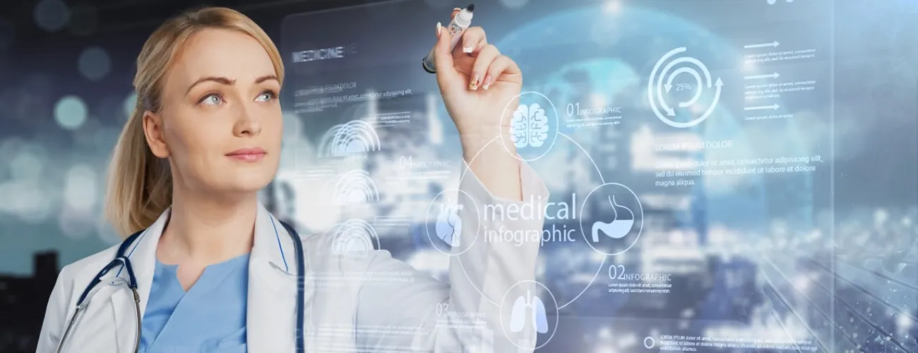 Une médecin utilise l'iA