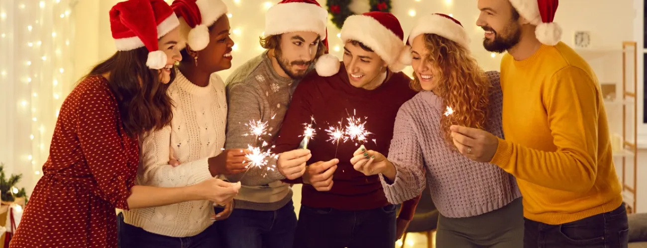 Fête de Noël entre amis