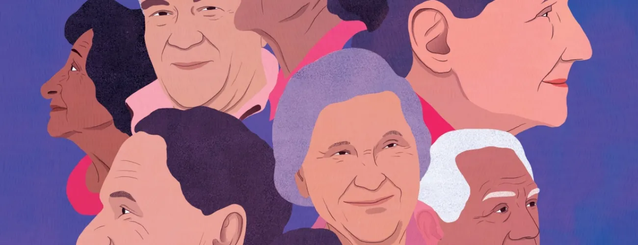 Illustration visages de séniors