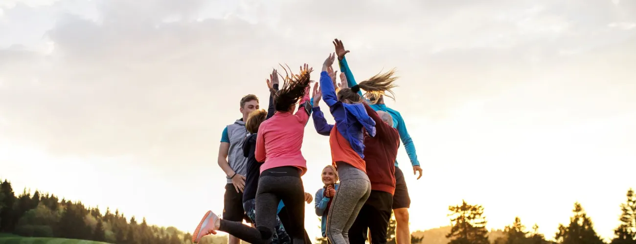 Groupe de joggeurs 