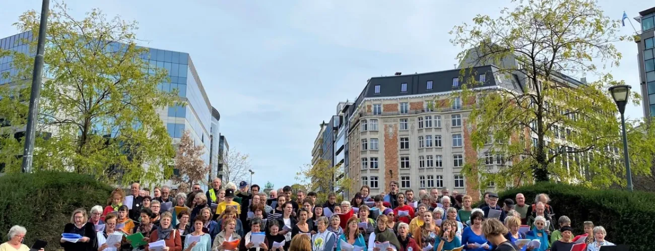 "Rue des chorales" lors de la Marche pour le climat 2022