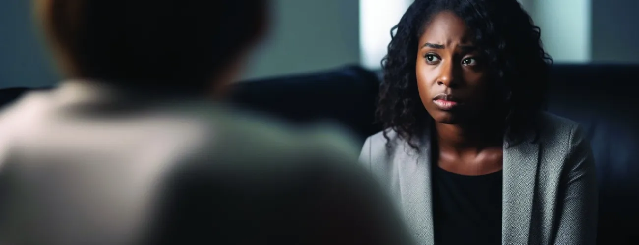 Une femme en consultation psy