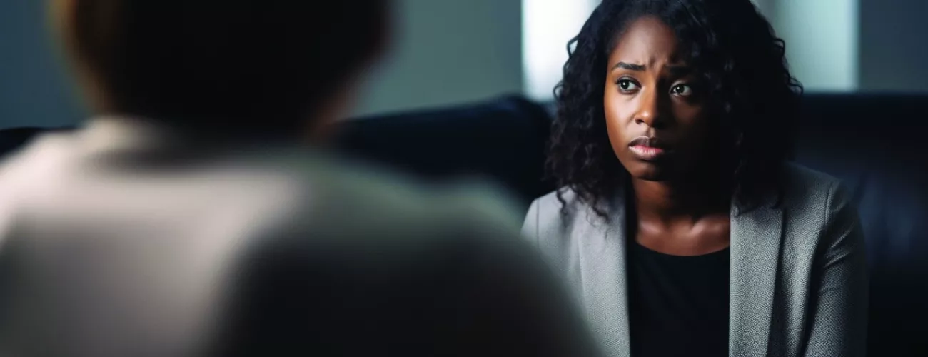 Une femme en consultation psy